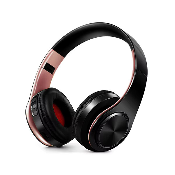 CATASSU Bluetooth Over-Ear Stereo Kopfhörer mit integriertem Mikrofon in Schwarz-Gold - Bild 7