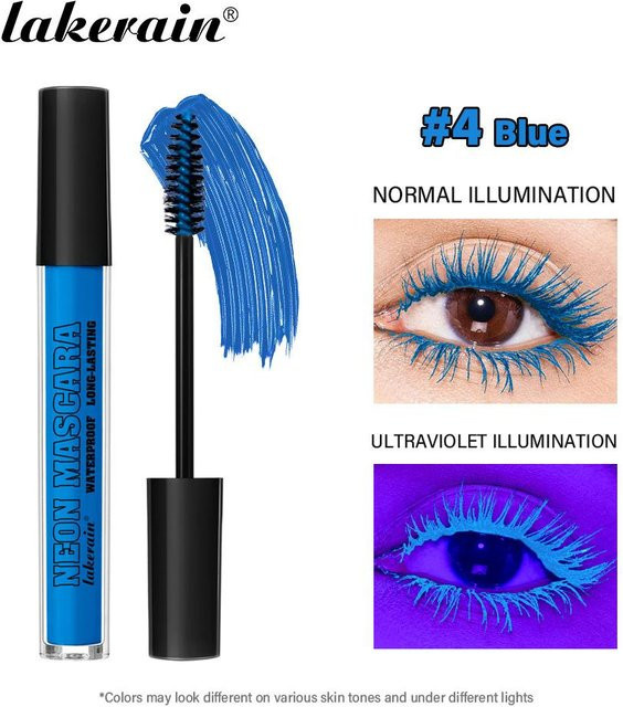 Fluoreszierende Mascara, blau, glänzend - Bild 1