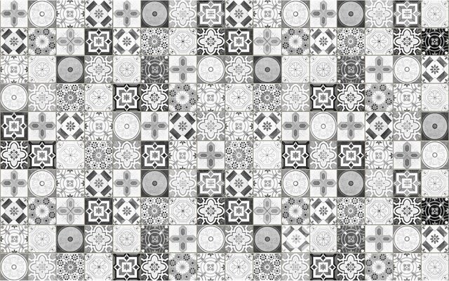Komar Fototapete Pattern Porto in Grau aus Qualitätsvlies, B: 400 cm, H: 250 cm - Bild 1