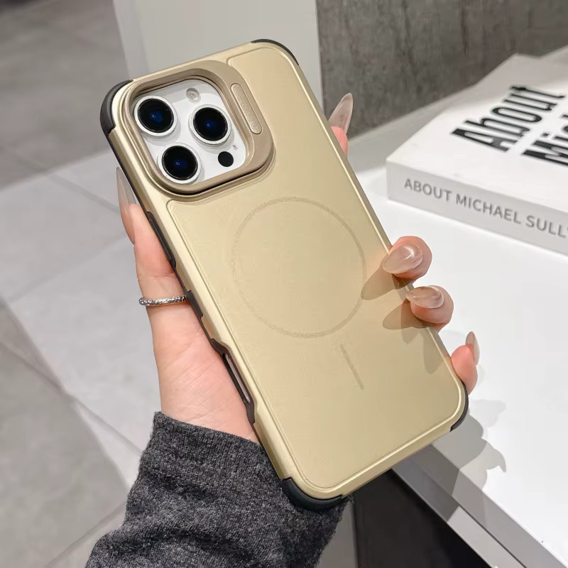 Luxus AG Matte Magnetische Standhülle für iPhone 11 bis iPhone 17 Pro Max Plus, Stoßfest und MagSafe kompatibel, Schwarz und Blau - Bild 2