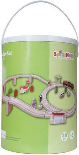SpielMaus Holzeisenbahn in Trommel aus Holz ab 3 Jahren - Bild 1