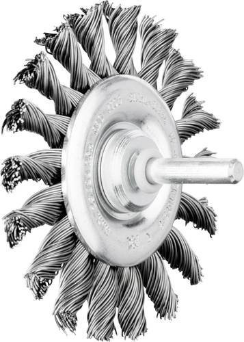 PFERD TOOLS Rundbürste RBG 7006/6 ST gezopft aus Stahl in Silber, Durchmesser: 76 mm, Schaft-Durchmesser: 6 mm, Draht-Durchmesser: 0,50 mm - Bild 1
