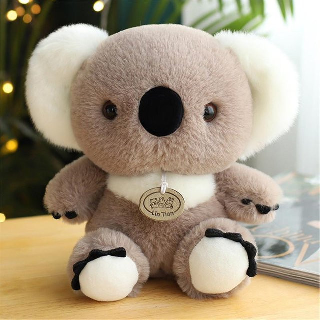 Koala-Bär Plüschtier, graue Stoffpuppe, 35cm - Bild 1