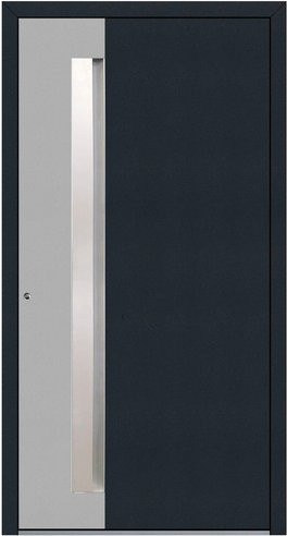 KNOCK Aluminium-Haustür Marte mit Glaseinsatz, anthrazit und graubeige, Höhe: 210 cm - Bild 1