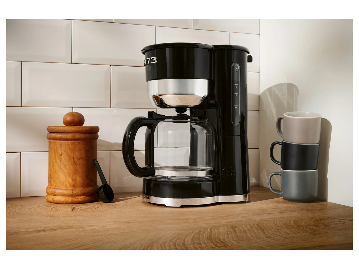 SILVERCREST Kaffeemaschine Retro 1973 SKMR 1000 A1 in Chrom und Schwarz mit Glaskanne und Abschaltautomatik - Bild 2