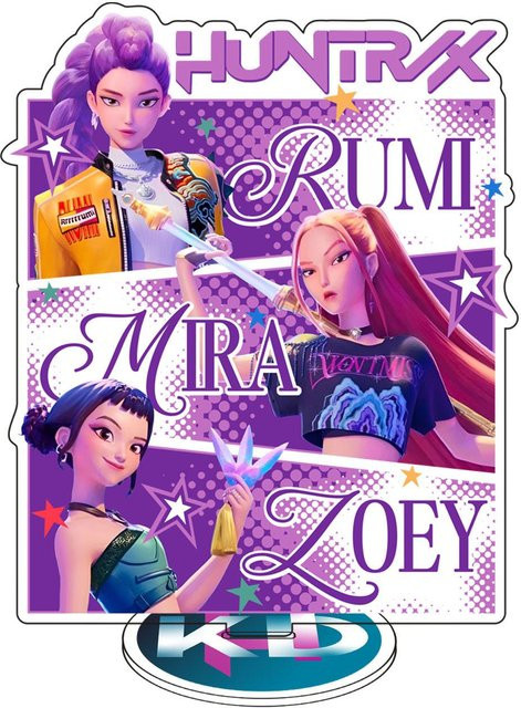 Dämon KPop Jäger Rumi Mira Zoe Acryl Schlüsselanhänger, Stehende Platten - Bild 1
