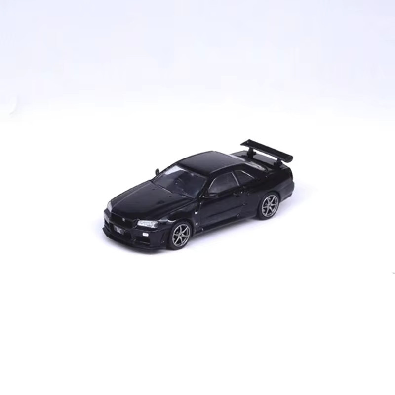 WELLY Skyline GT-R R34 V-Spec II, Modellauto, Maßstab 1:64, Metall, Schwarz - Bild 3
