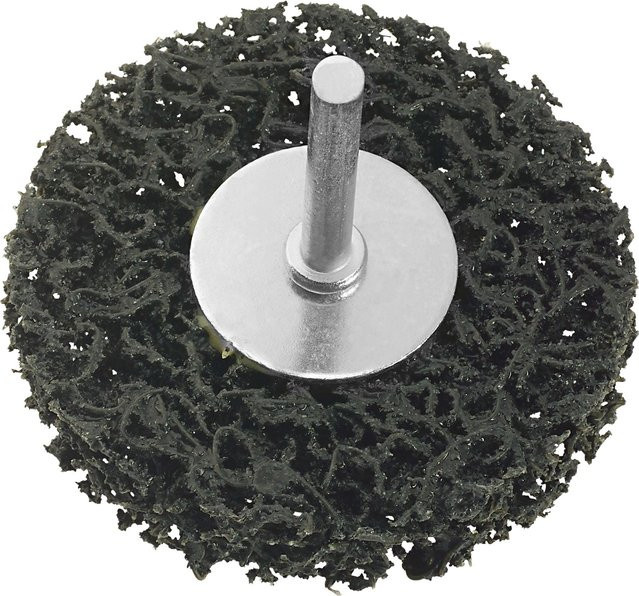 LUX-TOOLS Grobreinigungsscheibe Schwarz Durchmesser: 75 mm für Metall, Lack und Holz - Bild 1
