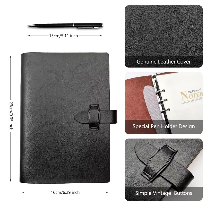 A5 Journaling-Notizbuch mit Hardcover und Stift, grün, 200 Seiten, liniertes Papier - Bild 2