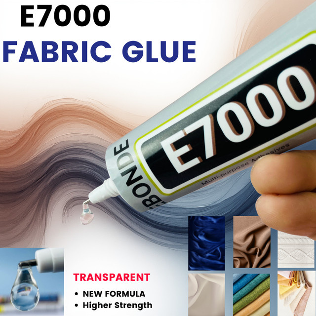 EBONDE E7000 Mehrzweckkleber Transparent für Stoff, Leder und Glas, 15 ml / 50 ml / 110 ml - Bild 1