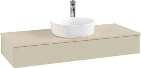 V&B Waschtischunterschrank Antao ohne Frontstruktur in Grau lackiert, B/T/H: 120 x 50 x 19 cm - Bild 1