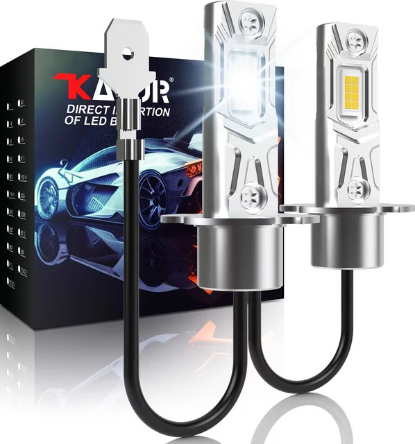 Katur H3 LED Auto Scheinwerfer und Nebellicht Set in Silber, 55W High Power Canbus LED Lampen für BMW E46 3er (2001 - 2005) - Bild 1