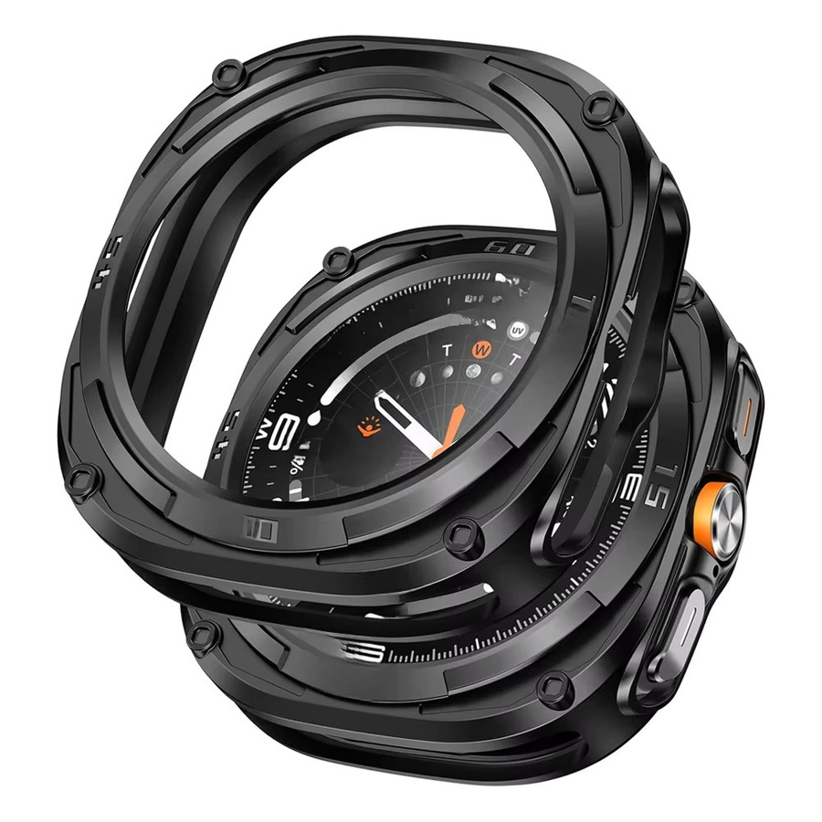 Samsung Displayschutzfolie und Hülle für Galaxy Watch Ultra, Schwarz, Silikon - Bild 7