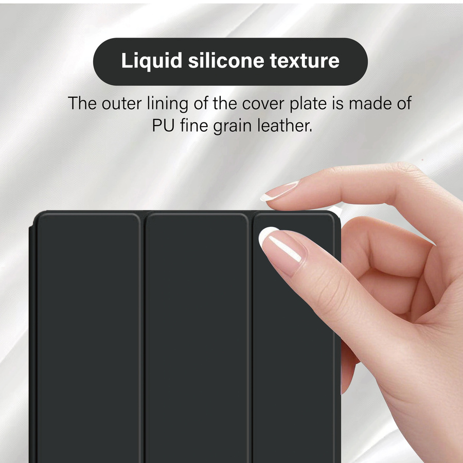Smart Cover Hülle für Apple iPad Pro, Air und iPad Generationen mit Stifthalter und Tri-Folding Funktion in Transparent/Blau - Bild 6