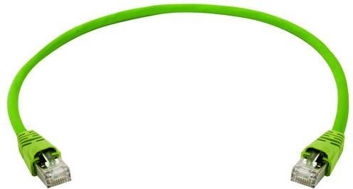 Telegärtner RJ45 Patchkabel Cat6a S/FTP Ethernet LAN Grün, Länge: 15,0 m - Bild 1