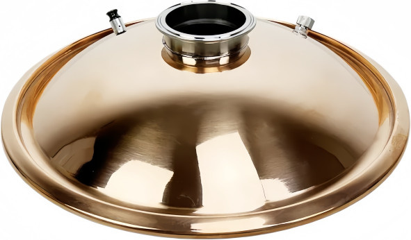 YOHOYAMA Kupferdeckel aus Messing in Gold für Destillationsfässer mit 350 mm Durchmesser zur Herstellung von Whisky oder Brandy - Bild 1