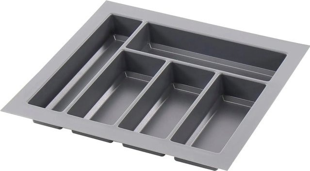 Agoform Besteckeinsatz Classico aus Kunststoff in Schiefergrau, B/T/H: 44,0 x 44,0 x 5,05 cm - Bild 1