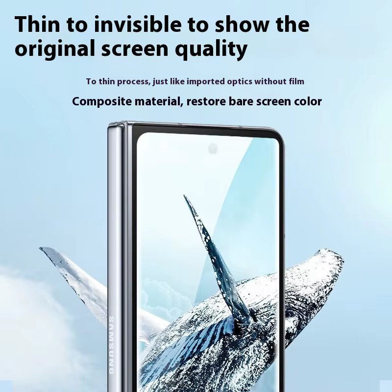 4-in-1 Hydrogel-TPU-Displayschutzfolie für Samsung Galaxy Z Fold 6, 5, 4, 3 5G inklusive Innen- und Außenscharnier-Schutz, transparent - Bild 5