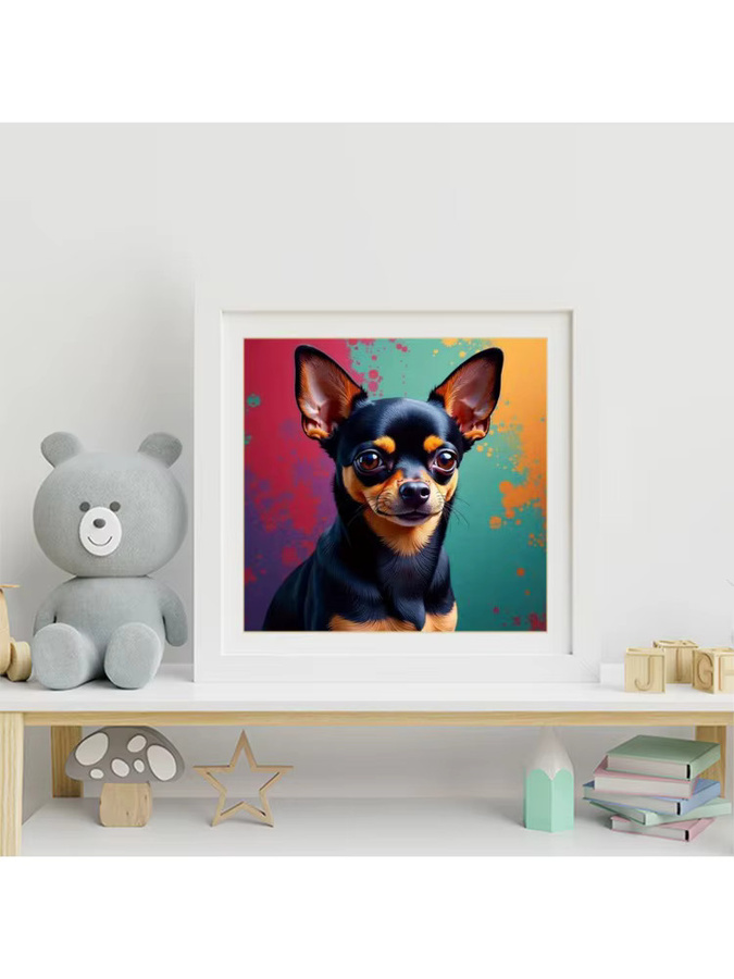EverShine Diamant-Stickerei DIY-Bastelset mit Hunde-Tier-Mosaik-Muster für Erwachsene in Multicolour, Breite: 20 cm, Höhe: 20 cm - Bild 3