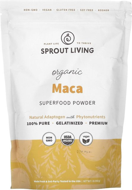 Sprout Living Bio-Maca Superfood-Pulver 450 g - Bild 1