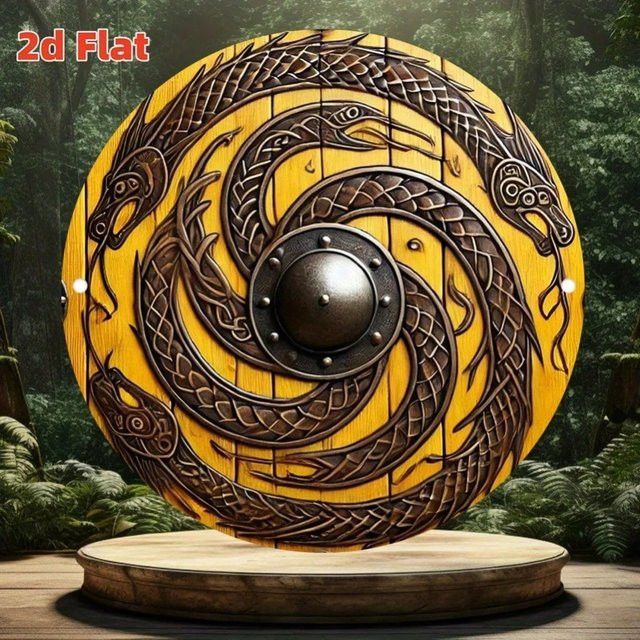 CIFBUY Wikinger-Drachen-Schild Metall-Wandkunst zur Dekoration für dein Wohnzimmer - Bild 1