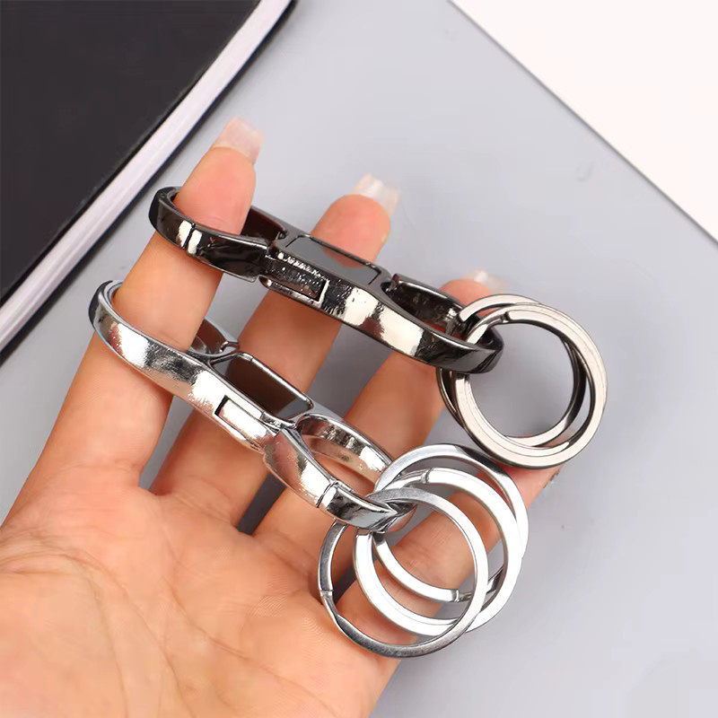 Velishy Schlüsselanhänger, Federclip, 4 Schlüsselringe, Unisex - Bild 2
