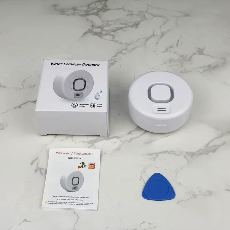 Earykong WLAN Wasserleckdetektor Tuya Smart Flutsensor in Weiß mit APP-Push-Alarm für Küche und Bad - Bild 3