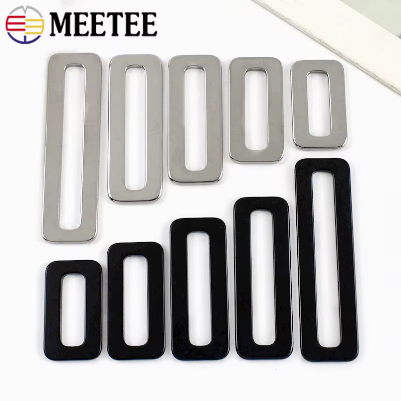 Meetee Verstellbare Ringschnallen aus 304 Edelstahl in Silber für Riemenverbinder und Taschenzubehör - Bild 2