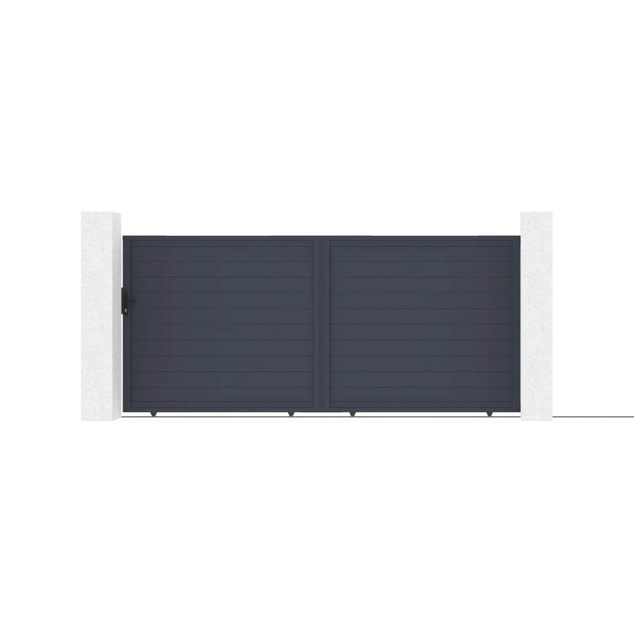 Casanoov Elektrisches Schiebetor Eiger aus Aluminium mit Schiebetorantrieb Ranger C300, Farbe: Anthrazit/Grau, B/H: 400 x 180 cm - Bild 2