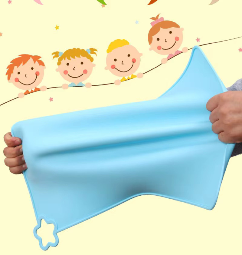 Inyahome Silikon-Tischsets für Kinder, rutschfest und wiederverwendbar, Gelb, B/T: 30 x 40 cm - Bild 2
