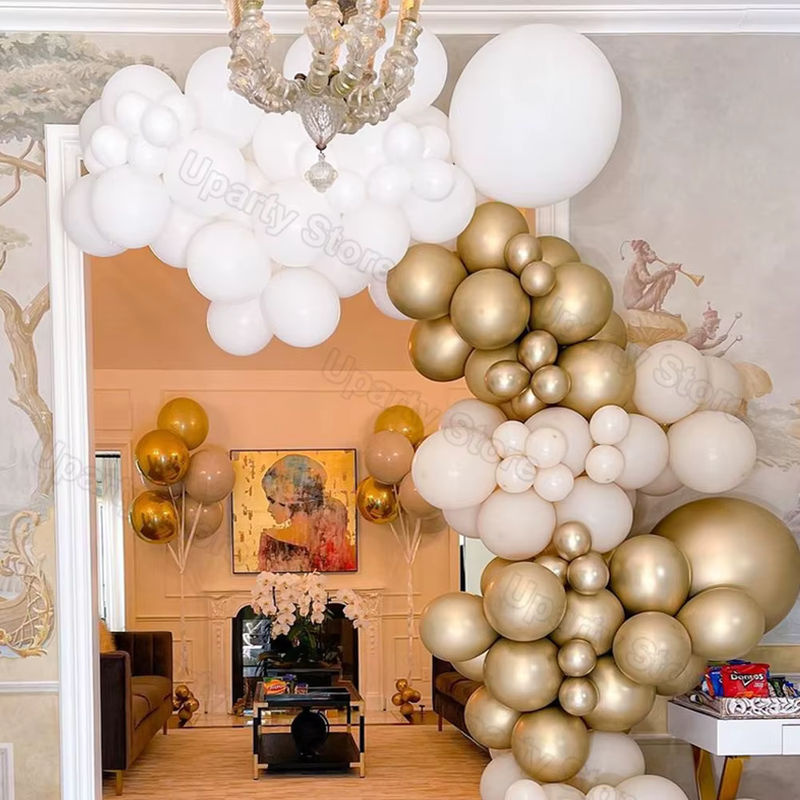 100 Stück Latex Ballons in Sandweiß im Vintage-Look für Geburtstag, Hochzeit oder Baby Shower - Bild 3