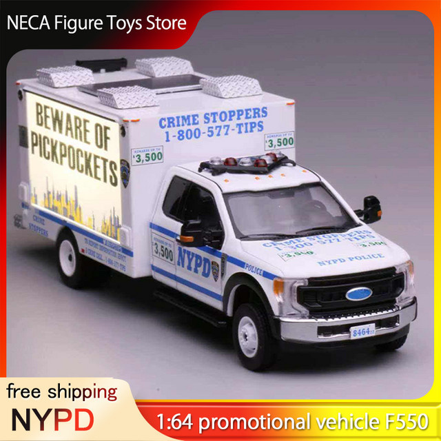 Bburago Nypd F550 Werbe-Polizeifahrzeug, 1:64 Maßstab, Druckguss-Legierungsautomodell - Bild 1