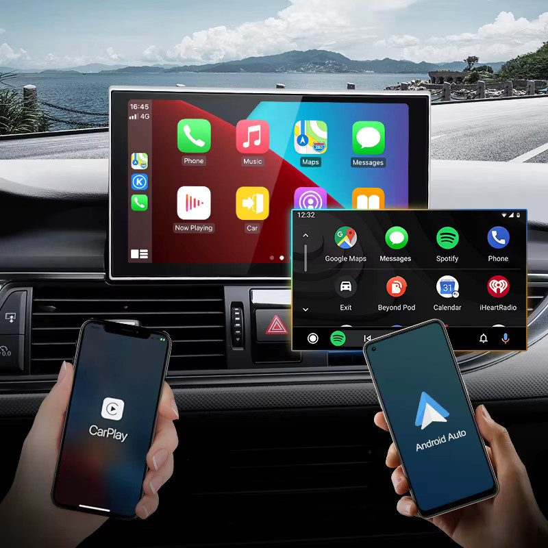 STWEI Android 14 Multimedia-Autoradio mit Qualcomm Snapdragon 665, Wireless CarPlay und GPS für Audi A6 A7 C7 (2012-2018), Schwarz - Bild 3