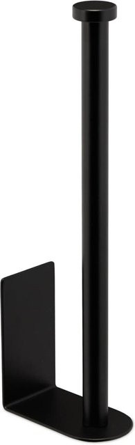 Relaxdays Ersatzrollenhalter aus Edelstahl in Schwarz, selbstklebend, B/T/H: 26 x 4,5 x 8 cm - Bild 1