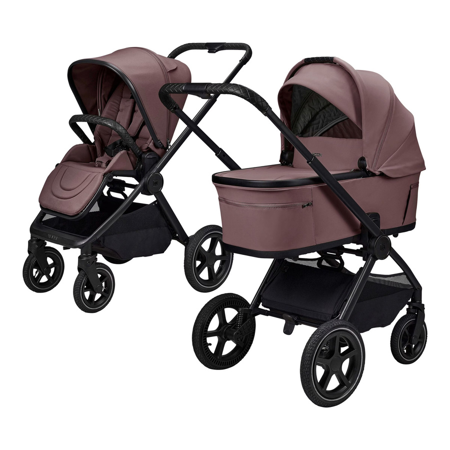 Moon Diamond Kombikinderwagen GIO FOLD Air in Braun mit Aluminiumgestell und Federung - Bild 3