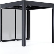 SunElements Pergola SunCover Modern 2.2 aus Aluminium mit getöntem Polycarbonat, Farbe: Schwarz/Anthrazit, B/H: 233 x 229 cm - Bild 1