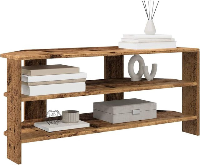 vidaXL Eck-TV-Schrank in Altholz-Optik, Braun, B/T/H: 102 x 40,5 x 45 cm - Bild 3