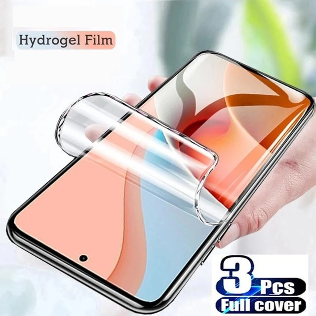 3er-Pack Hydrogel Displayfolie für Xiaomi Redmi 14C 15 15C 13 13C 12C 12 Turbo 3 A1 A2 A3 Plus 10C 10A 10 9C 9A 9 in Transparent - Bild 1