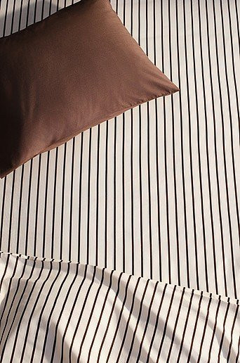 Jotex SHIMA Spannbettlaken aus Bio-Baumwolle gestreift in Weiß und Multicolour, Breite: 144 cm - Bild 1