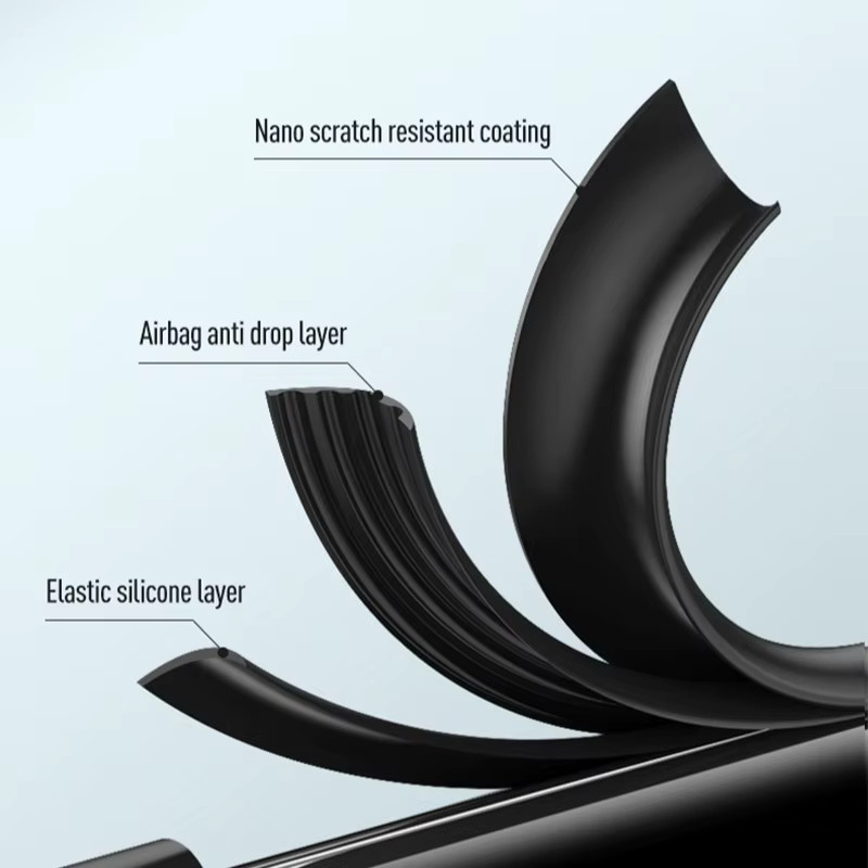 Luxus Silikon und PU Leder Hülle für Realme P4 Power in Schwarz mit Kameraschutz und stoßfestem Bumper - Bild 2
