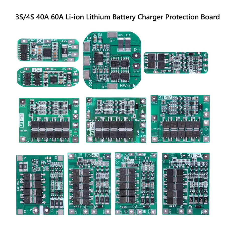 BMS Li-Ionen-Lithium-Batterie Schutzplatine für 18650 Akkus mit Balance-Funktion, Farbe: Grün - Bild 3
