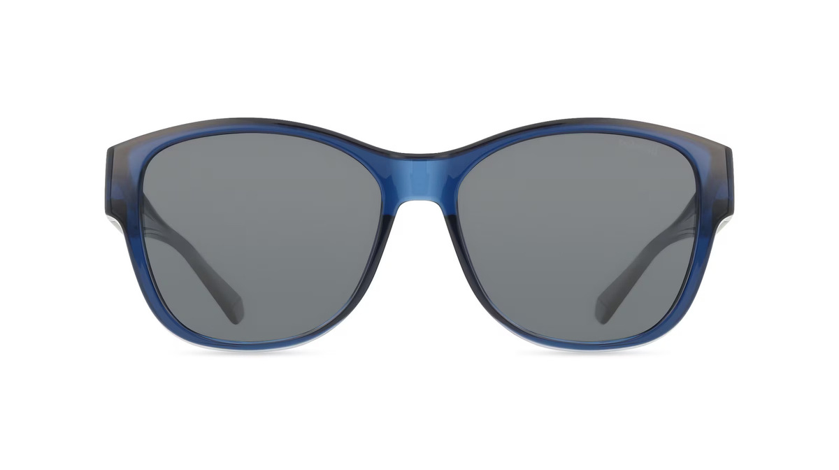 Polaroid PLD 9019/S Fitover-Sonnenbrille, Vollrand, Eckig, Kunststoff, Unisex, blau, grau - Bild 1
