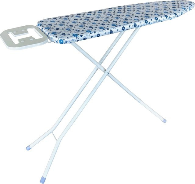 HTI-Living Bügelbrett Blume in Blau mit Metallgestell und klappbarer Konstruktion sowie Bügeleisenablage - Bild 1