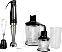 Braun MultiQuick 7 Stabmixer MQ 7045X in Schwarz/Edelstahl mit 1000W und Zerkleinerer - Bild 1