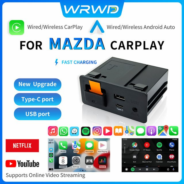 Mazda CarPlay und Android Auto USB-C Nachrüst-Adapter Kit mit USB-C Anschluss, Schwarz, TK78669U0C - Bild 1