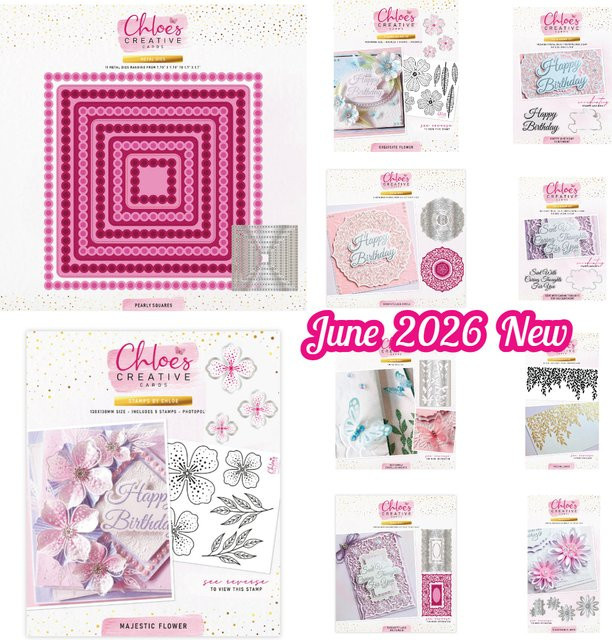 Chloes Metall-Stanzformen mit Schmetterlings-Verzierungen und Perlmutt-Quadraten für DIY Scrapbook und Handarbeit in Silber - Bild 1
