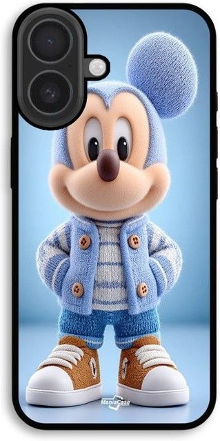 MANIACASE Handyhülle für iPhone 17 aus Silikon und TPU mit Mickey Motiv in Schwarz - Bild 1