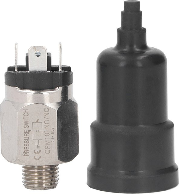 Aramox Pneumatischer 1/4-Zoll-Membran-Druckschalter aus Edelstahl und Gummi in Silber als Ersatz für Pumpen - Bild 1