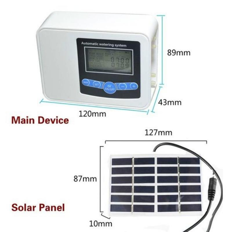 Bling Bling Goods Automatisches Garten-Tropfbewässerungssystem mit Solar-Controller, digitalem Timer und Doppel-Pumpe - Bild 7