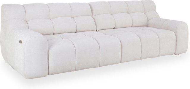 Megasofa HARPER WYBORG in Pearl White mit Stoffbezug und Armlehnen - Bild 1